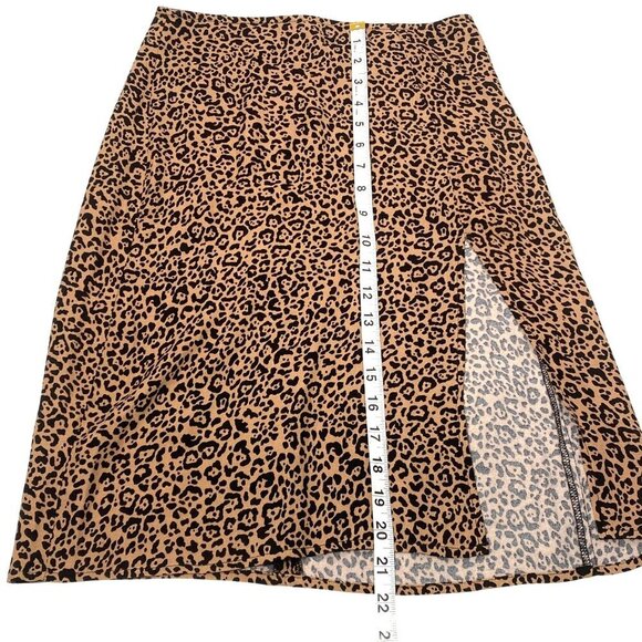 Reformation Leopard Print Mini Skirt With Side Slit Womens Size 0 sexy party - Picture 9 of 9